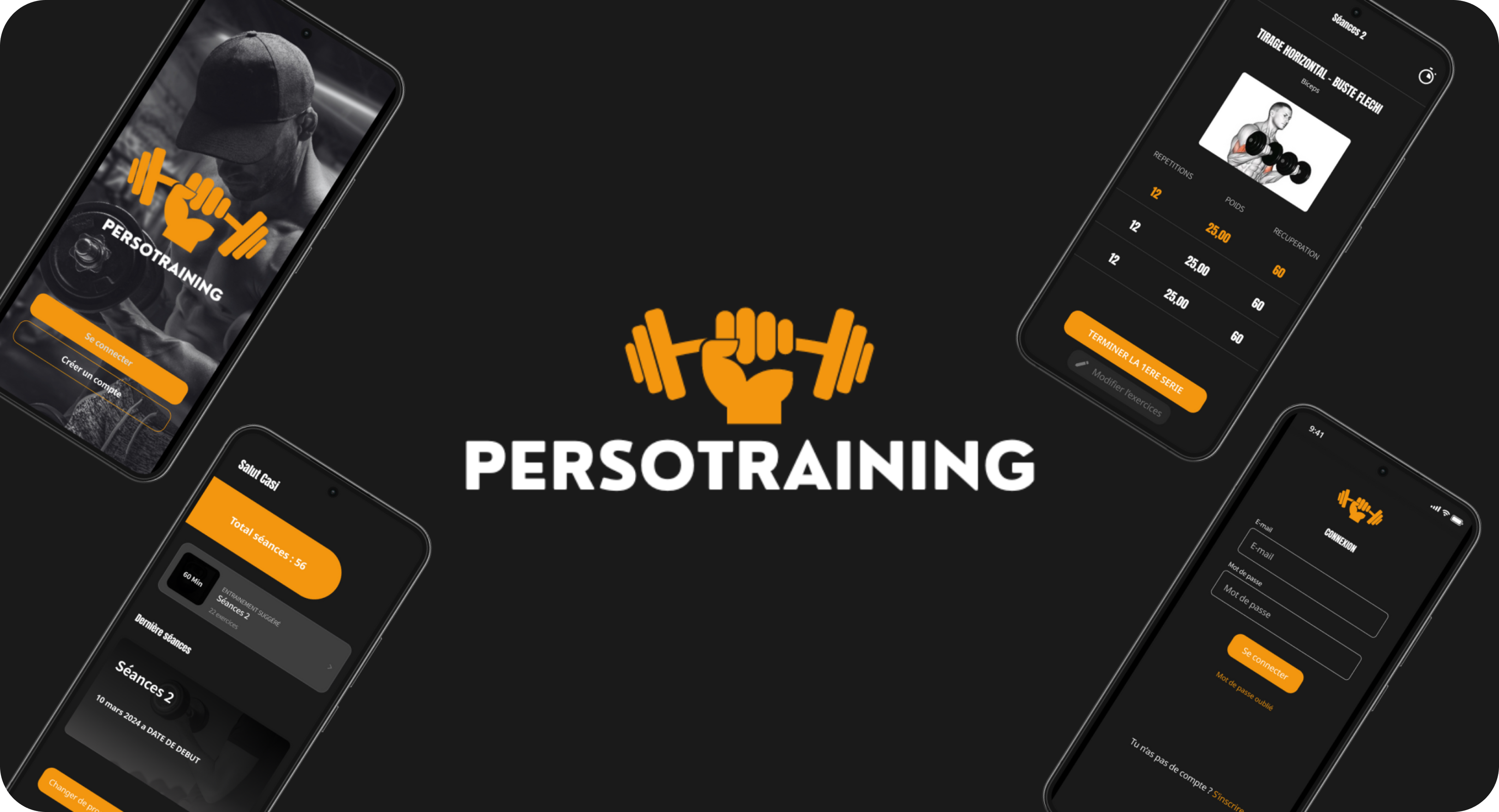 Projet d'application mobile pour Perso Training