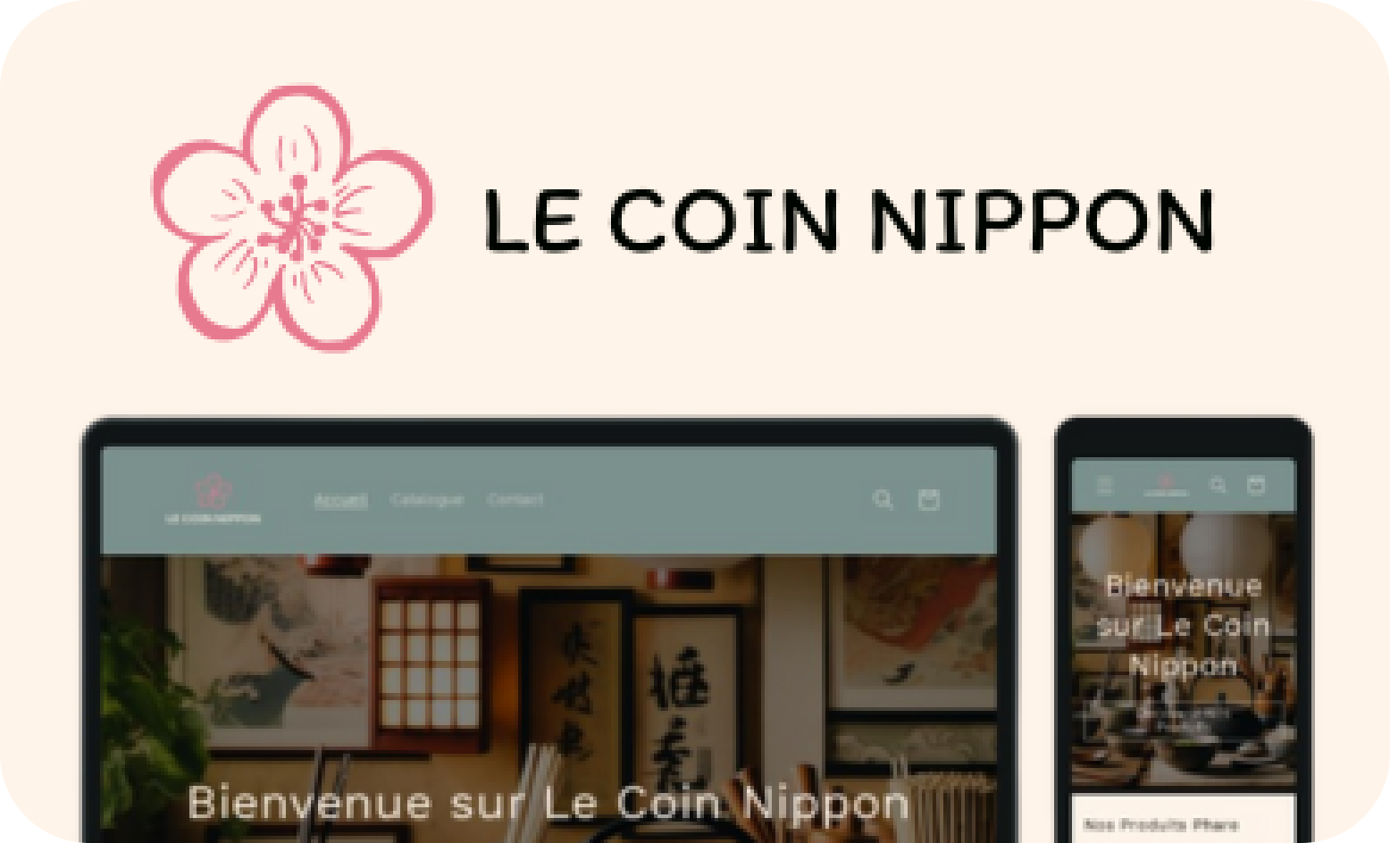 Projet de site web pour Le Coin Nippon